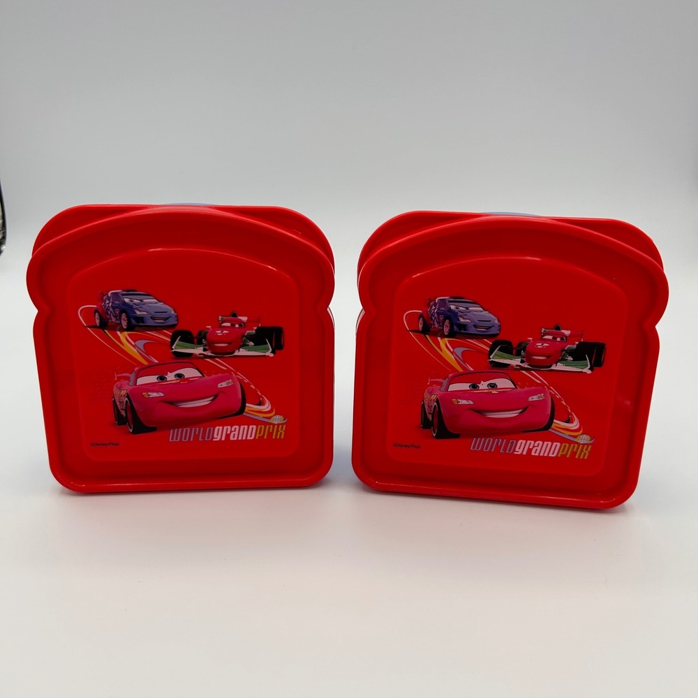 Disney Pixar Cars World Grand Prix  Sandwich Container Kids‎ 2pk